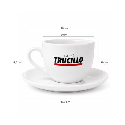 Set De 6 Tazas Y Platos de Porcelana Coupe 220Cc Línea Padua - Edición Limitada Trucillo