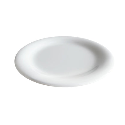 Plato Melamina Redondo Borde Ancho Blanca 21 Cm Línea Clásica