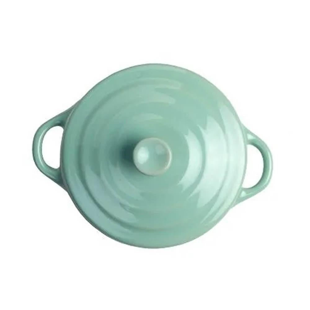 Set De 2 Mini Olla Redonda Ceramica Celeste
