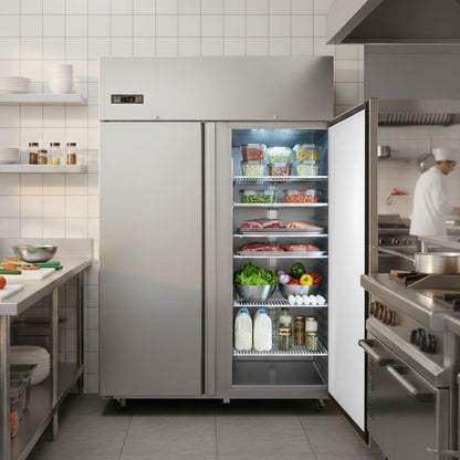 Refrigerador Vertical 2 Puertas Solidas 1100 Litros Interior Estampado Norkalt