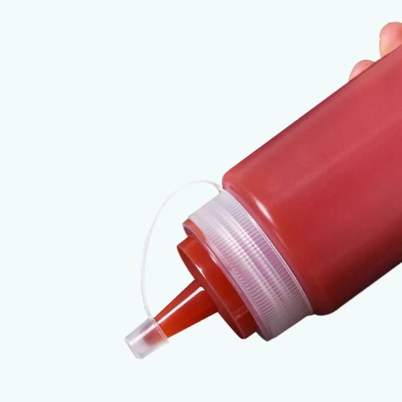 Set 3 Botella Dispensadora Salsa Graduada Transparente 600Ml