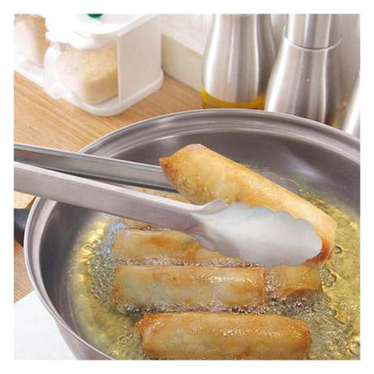 Pinza De Acero Inoxidable 30 Cm Mango Silicona