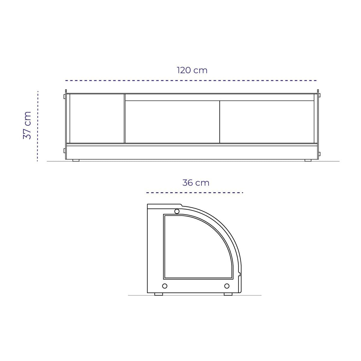 Vitrina Sushi 120 Cm Modelo G120S Norkalt