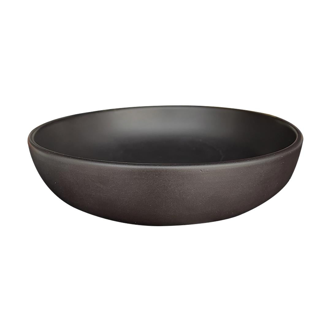 Bowl Cerámica Rustica 18 Cm Negro Línea Oslo