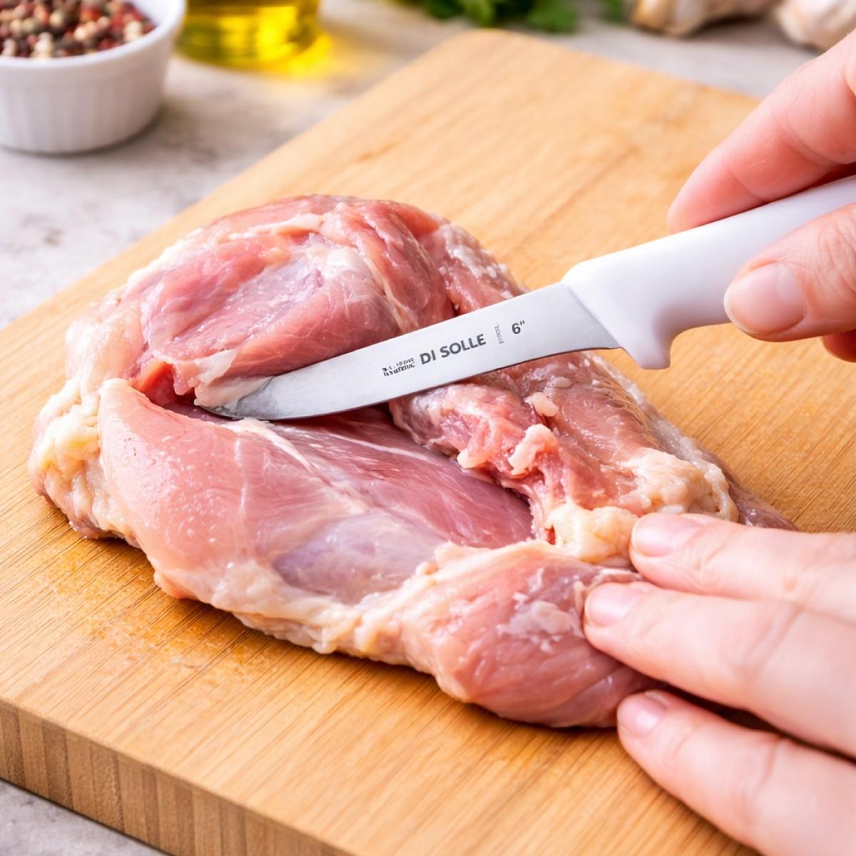 Cuchillo Deshuesador 15 Cm Mango Blanco Línea Durafio
