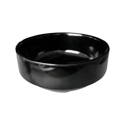 Set de 4 Pocilloss Melamina Redondo Negra 12 Cm Línea Clásica