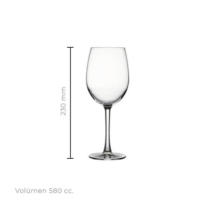 Set De 6 Copa Vidrio Degustación Cristal 580 Cc. Línea Reser