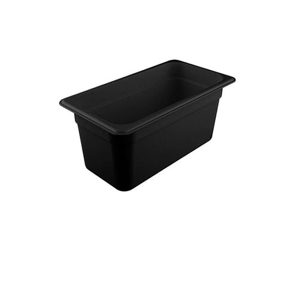 CONTENEDOR POLICARBONATO NEGRO 1/3x15 cm. B