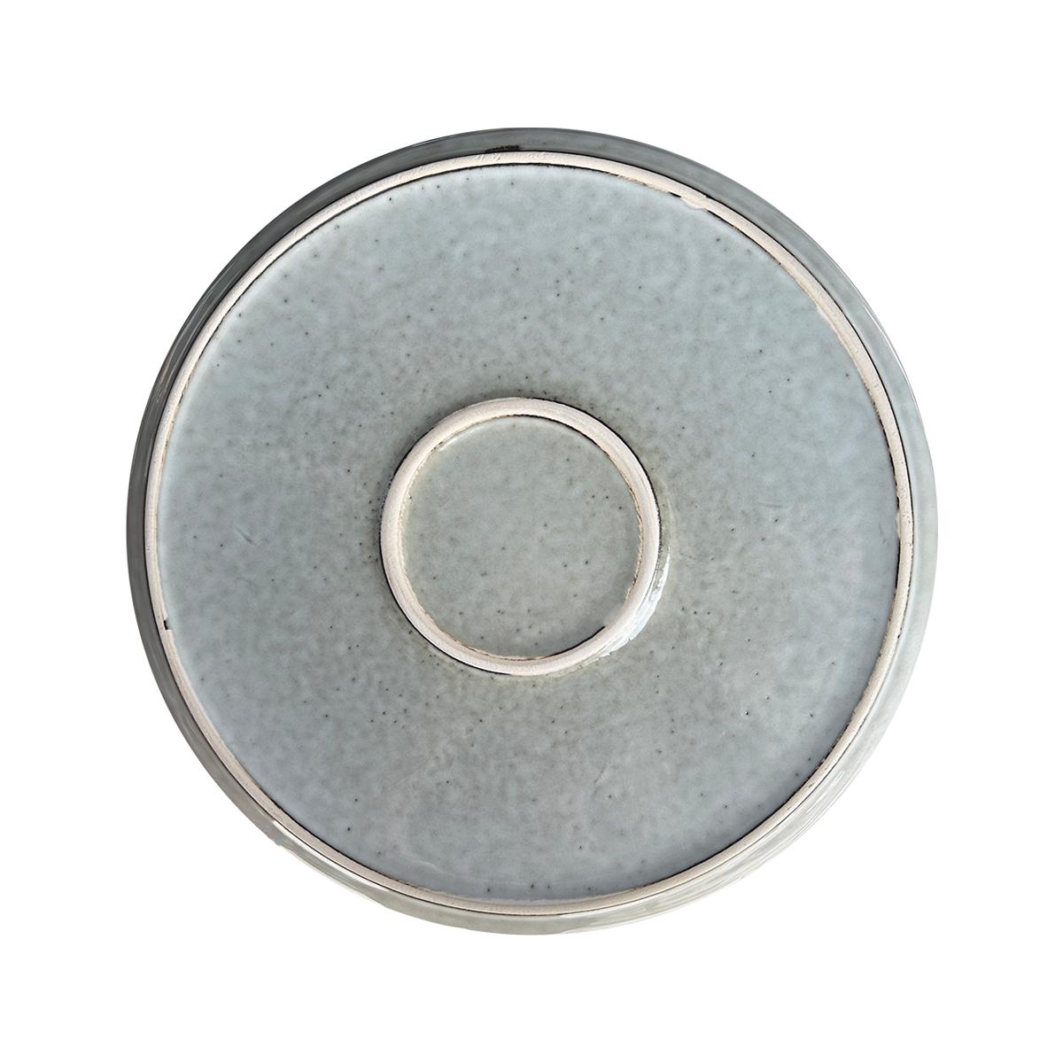 Set 6 Platos Redondo Ceramica 27 Cm Gris Linea Oslo