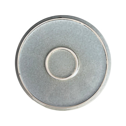 Set 6 Platos Redondo Ceramica 27 Cm Gris Linea Oslo