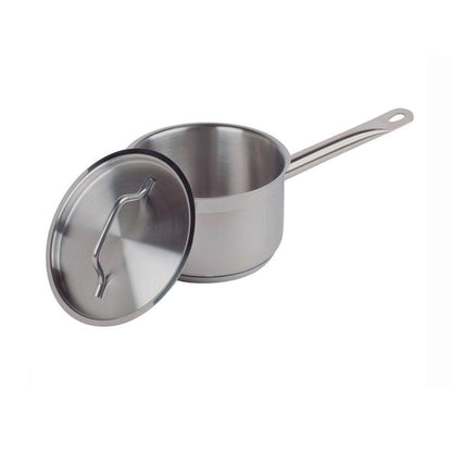 Cazo Bajo Acero Inoxidable Con Tapa Y Fondo Difusor 2.2 Litros