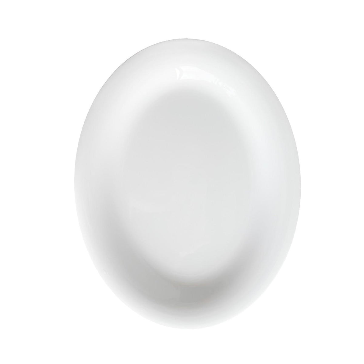 Set de 6 Platos Melamina Ovalado Borde Ancho Blanca 29x23 Cm Línea Clásica