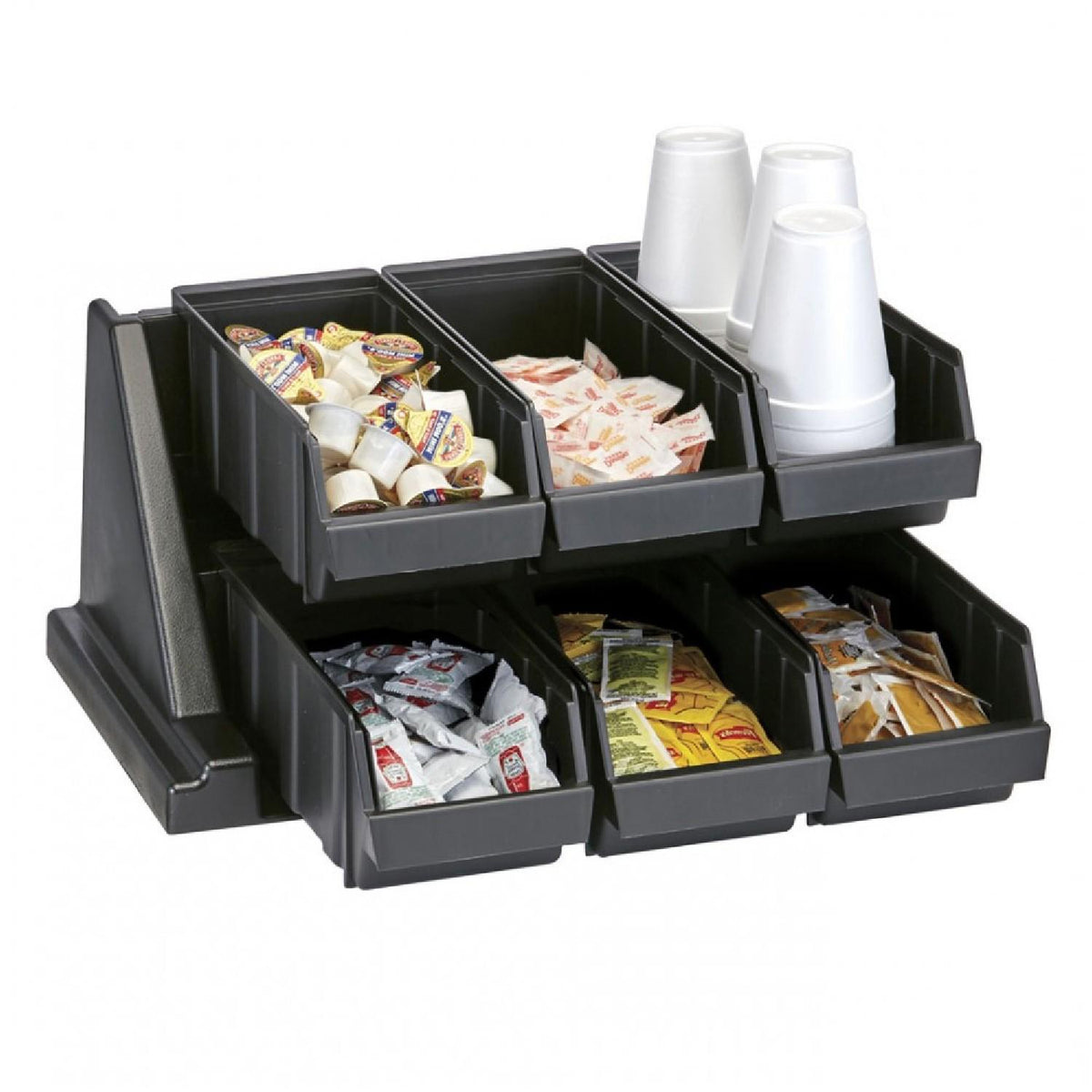 Organizador Condimentos 6 Compartimentos Negro