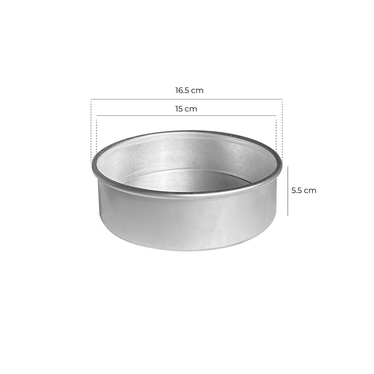 Molde De Aluminio Redondo Base Desmontable 15 Cm