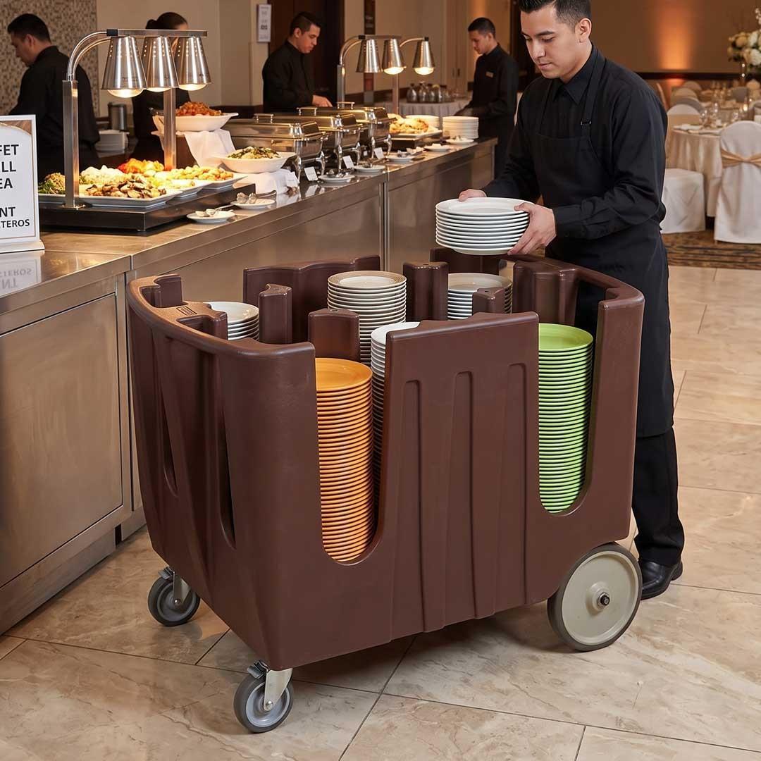 Carro Porta Platos XL Caddy ADC1 Ajustable Color Cafe