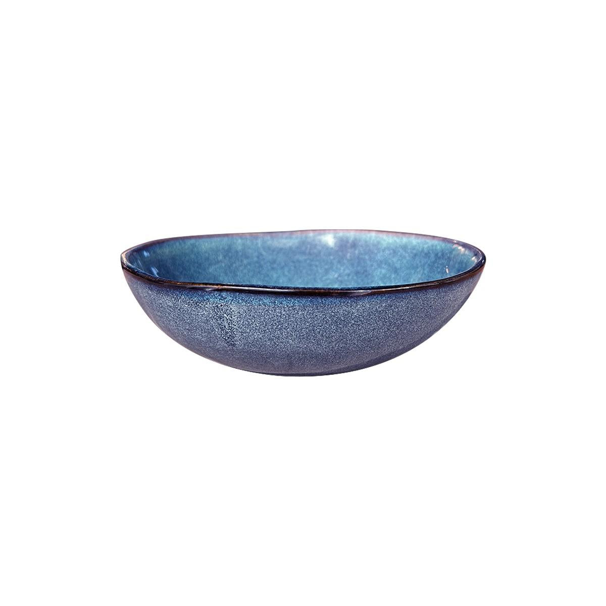 Set 6 Bowl Redondo Ceramica Azul 18X5 Cm Linea Efes