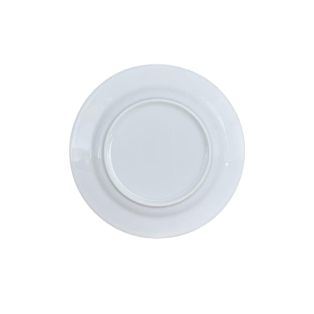 Set 6 Platos Porcelana Borde Ancho 15 Cms Línea Padua