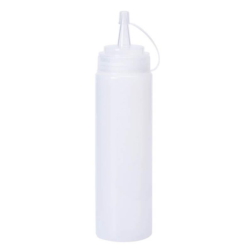 Set 3 Botella Dispensadora Salsa Graduada Transparente 600Ml