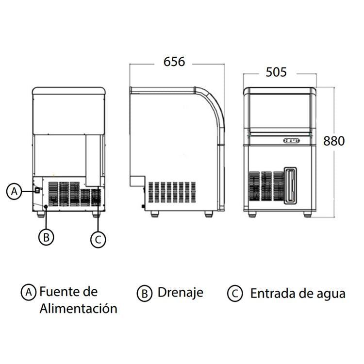 Maquina De Hielo ZBY40 Crecent