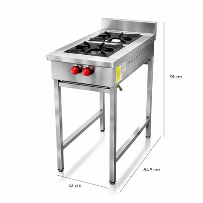 Anafe Industrial A Gas 2 Quemadores De 180 MM GLP