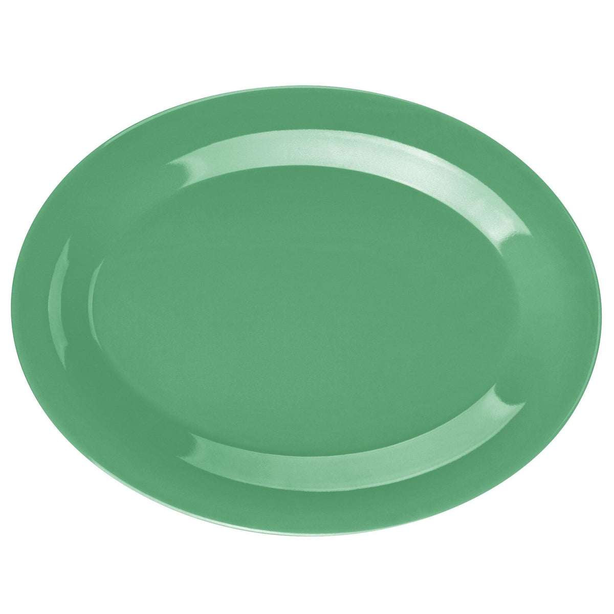 Plato Ovalado Melamina Verde 30x23 Cm