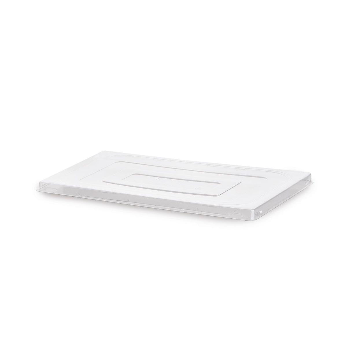 Tapa Plana Ancha PET Caja de 200 unidades Transparente