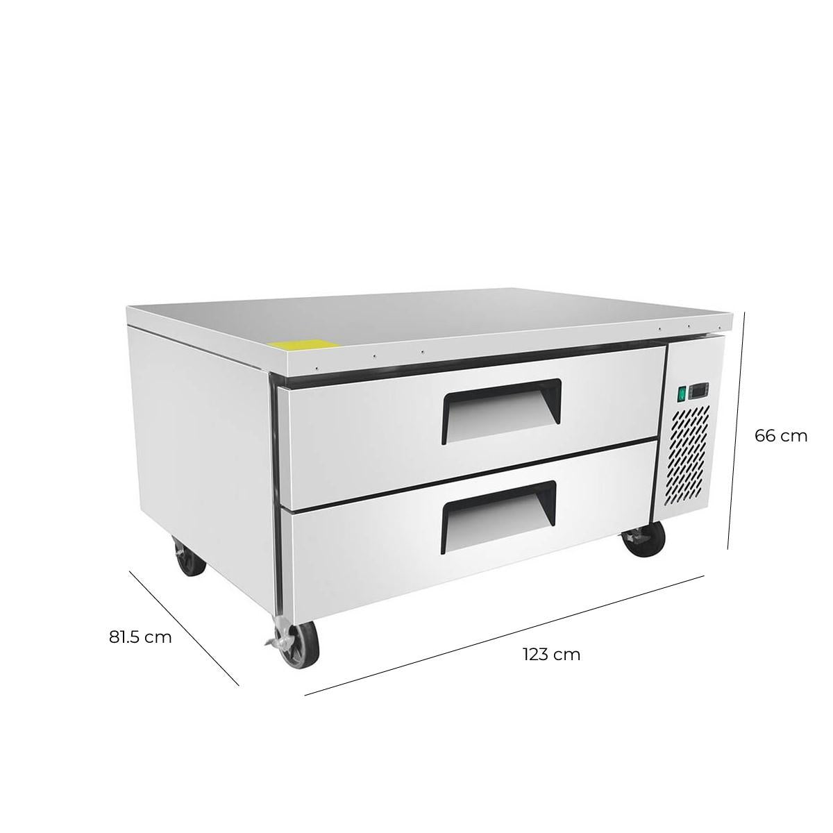 Mesón Refrigerado Bajo 123x67.5x81.5 Cm Norkalt