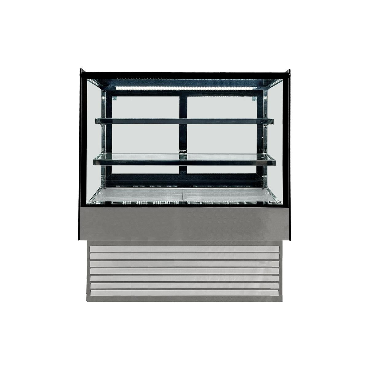 Vitrina Pastelera Rectangular Plateada Línea Market 1200 x 700 x 1200 mm Norkalt