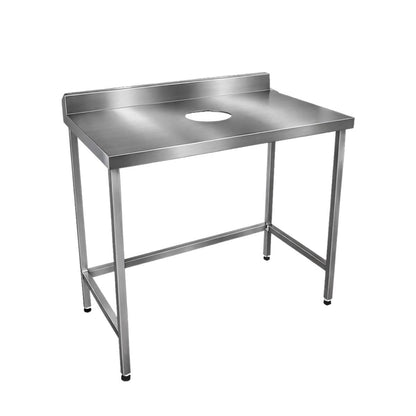 Mesón Desconche Acero Inoxidable 120X60X85 Cm