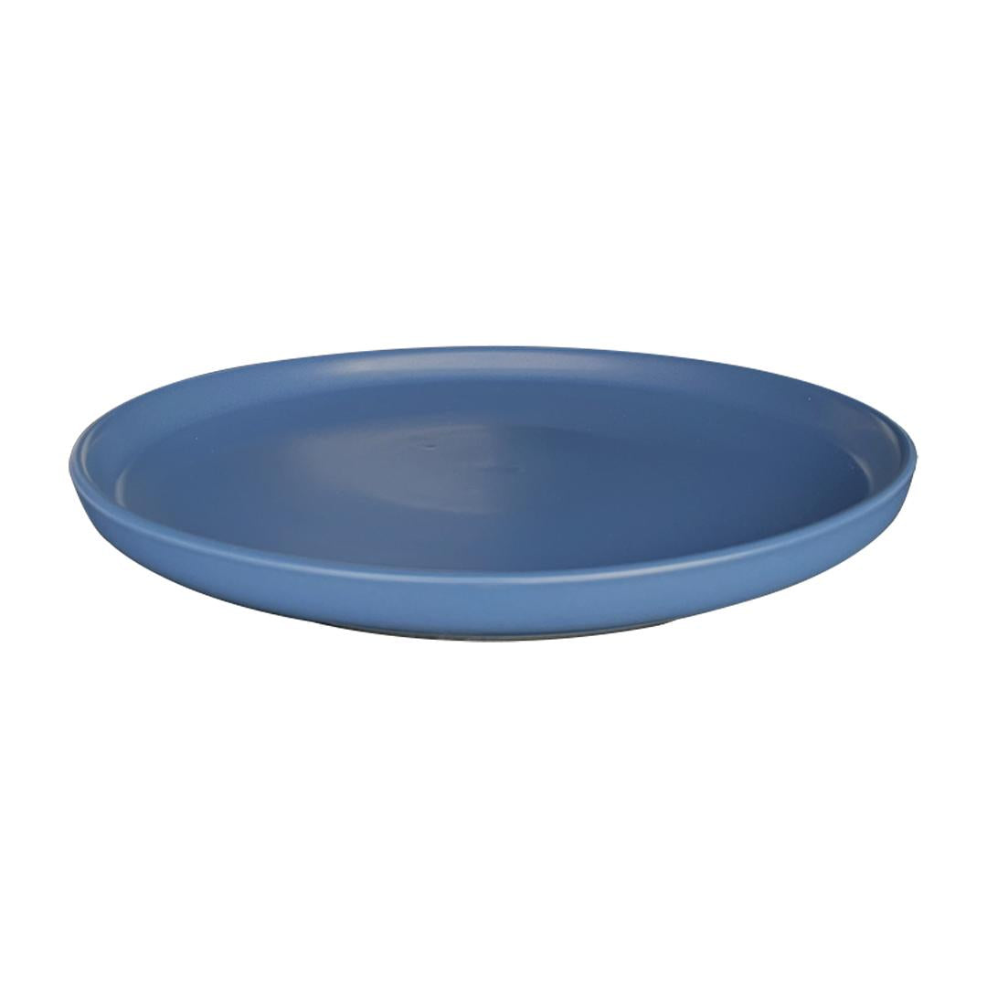 Set De 4 Plato Principal Ceramica Rustica 27 Cm Azul Linea O