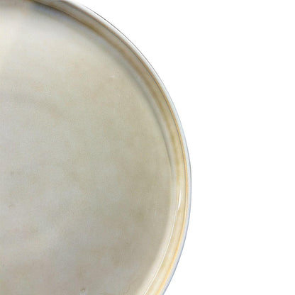 Set De 6 Plato Redondo Ceramica 21.5 Cm BeigeLínea Rustica