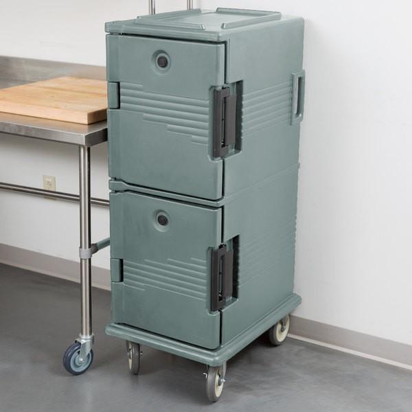 Contenedor Isotérmico Profesional Cambro UPC800 Azul Pizarra con Ruedas