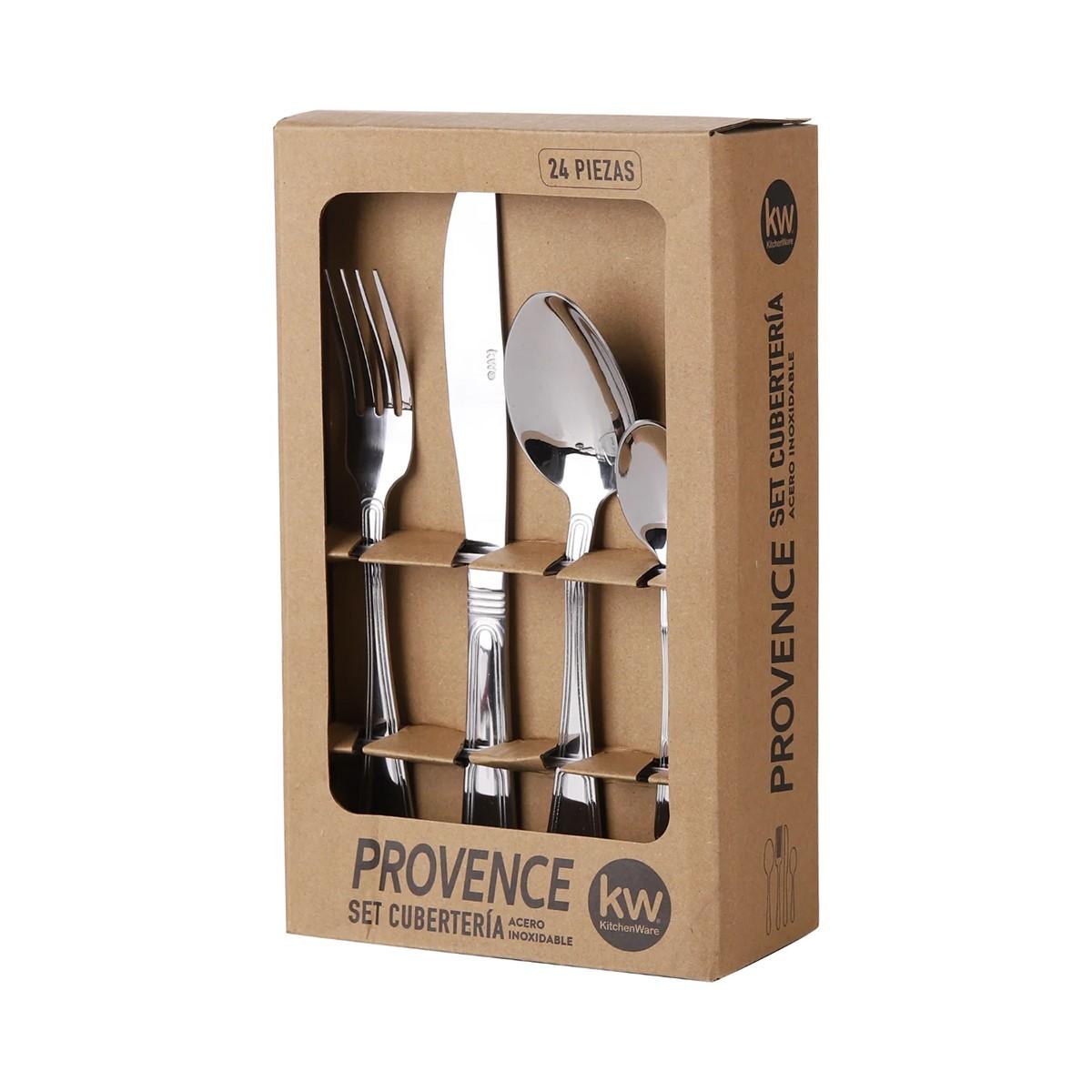 Set De Cubietos 24 Piezas Provence Acero Inoxidable