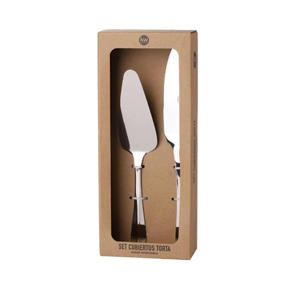 Set Cubiertos Para Torta 2 Piezas Acero Inoxidable