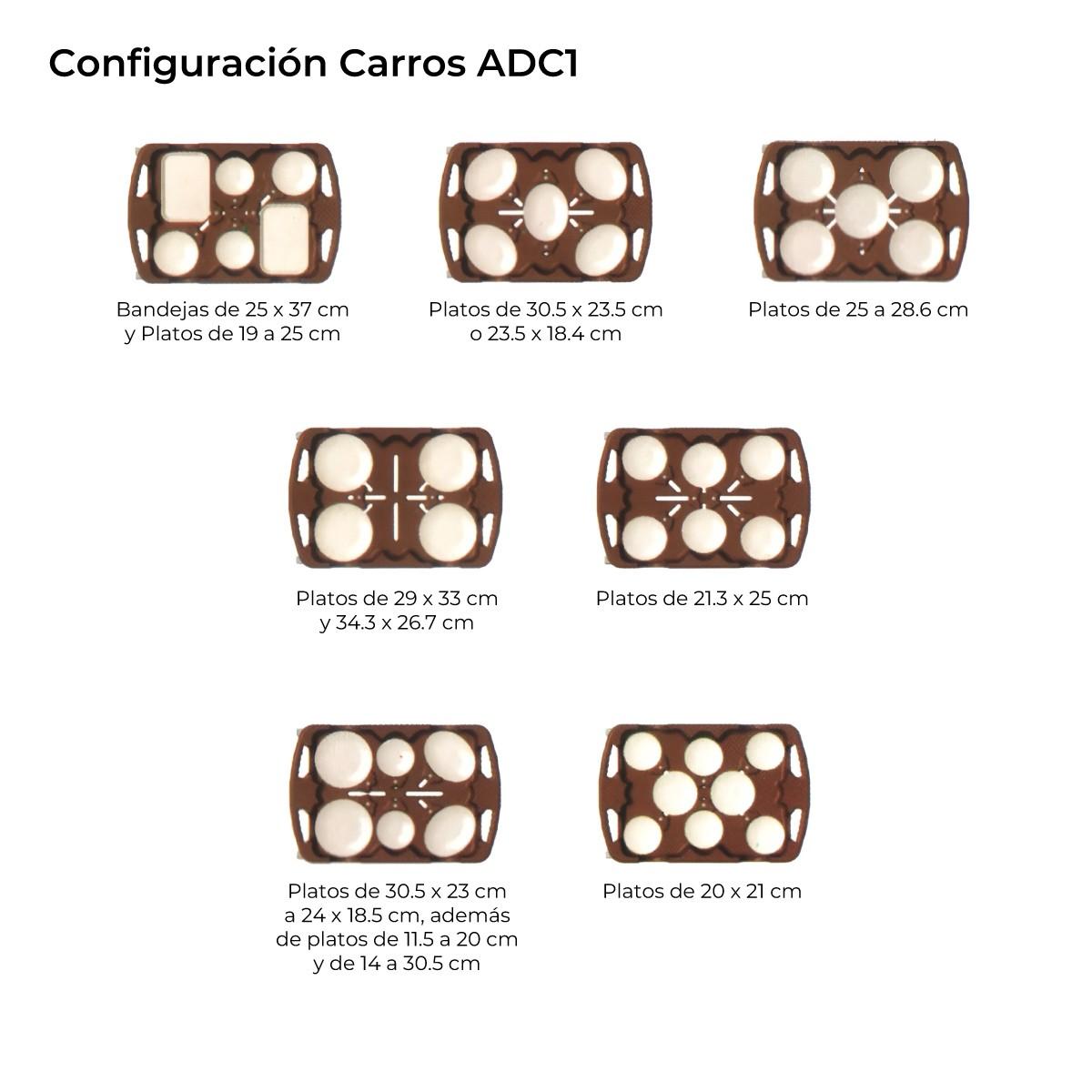 Carro Porta Platos XL Caddy ADC1 Ajustable Color Cafe