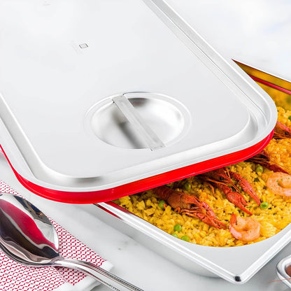 Tapa Contenedor Gastronómico Acero Inoxidable GN 1/3 Silicona Linea Premium