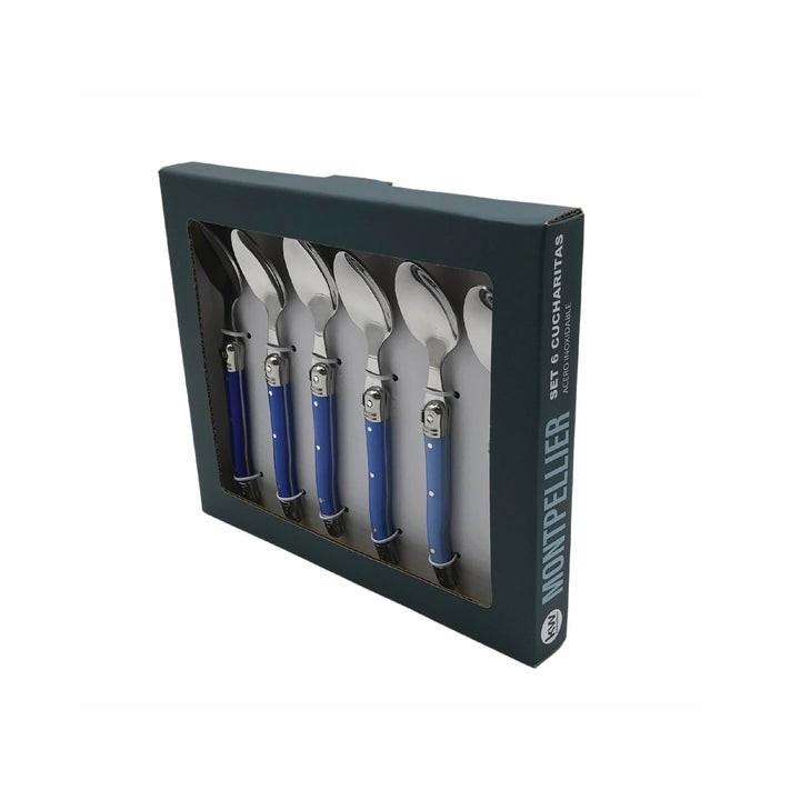 Set De 6 Cucharitas Montp. Azul