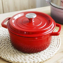 Mini Olla Hierro Fundido Roja 13x5 Cm