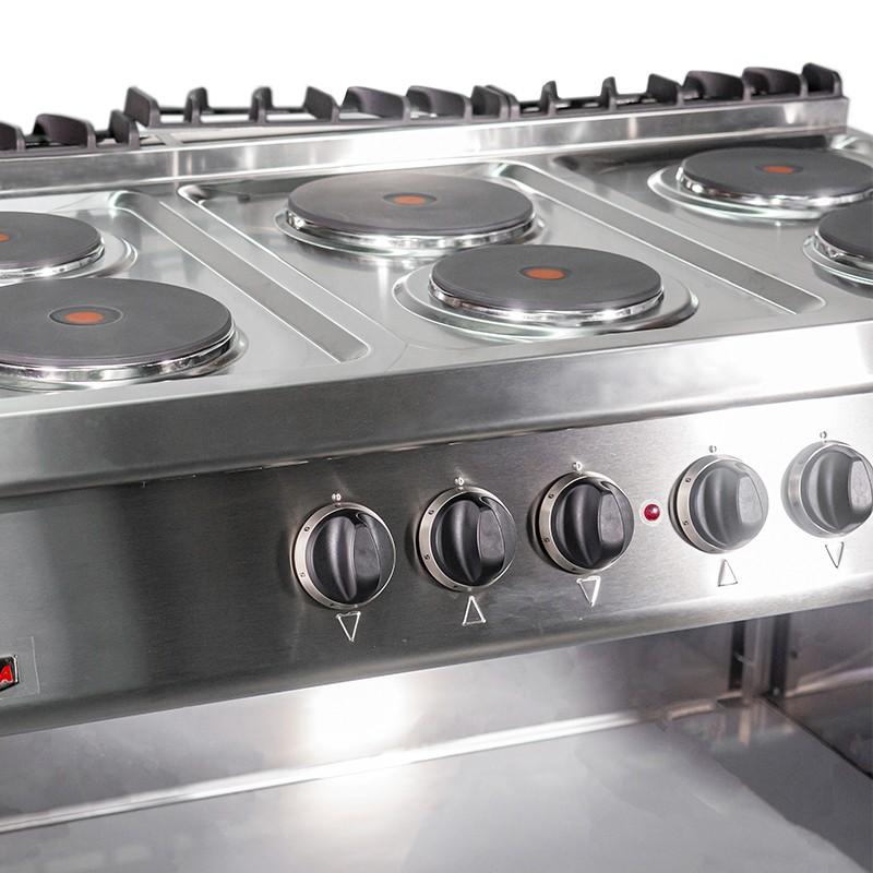 Anafe Eléctrico 6 Platos Con Base