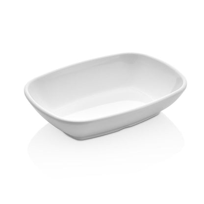 Pocillo Melamina Rectangular Blanca 20x4.5 Cm Línea Clásica
