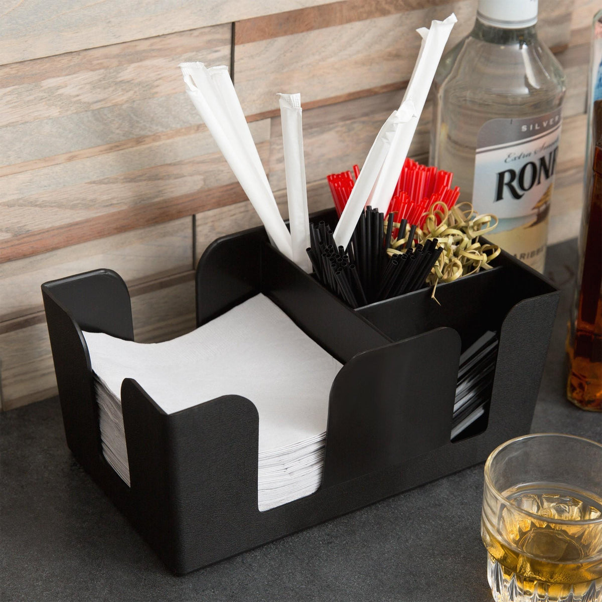 Caja Organizador De Bar Negro