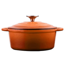 Olla Hierro Fundido Redonda Naranja 24x12 Cm
