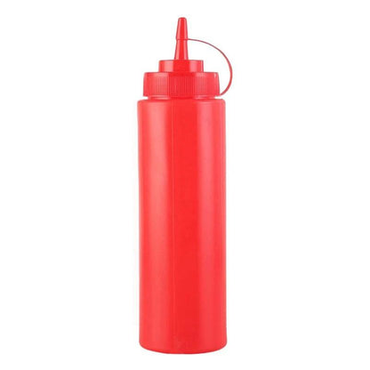 Set 6 Botella Dispensadora Salsa Graduada Roja 350Ml