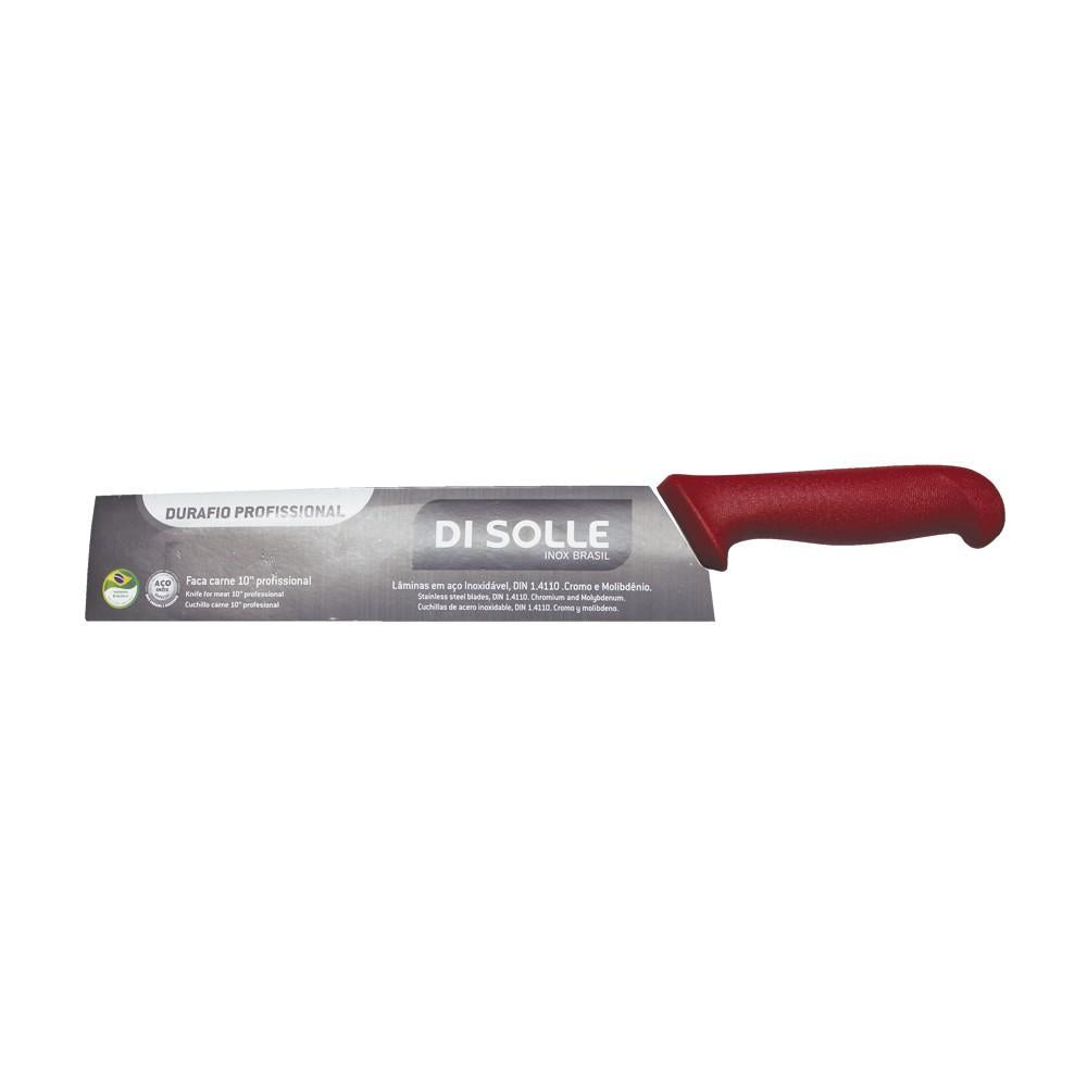 Cuchillo Medio Golpe 25 Cm Mango Rojo Línea Durafio