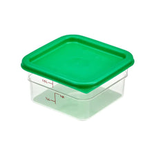 Recipiente Graduado Cuadrado Policarbonato 2 Litros Con Tapa Verde
