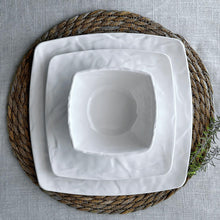 Plato Melamina Cuadrado Blanca 21.5 Cm Línea Carre