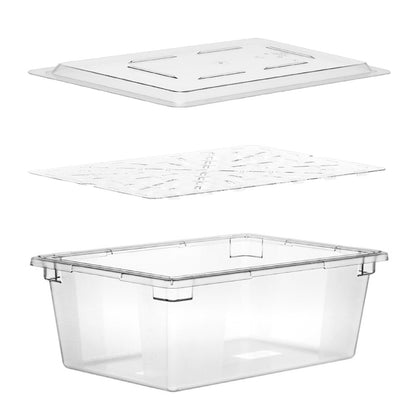 Pack Caja De Almacenamiento Mas Tapa Y Drenaje 66x46x24 Cm