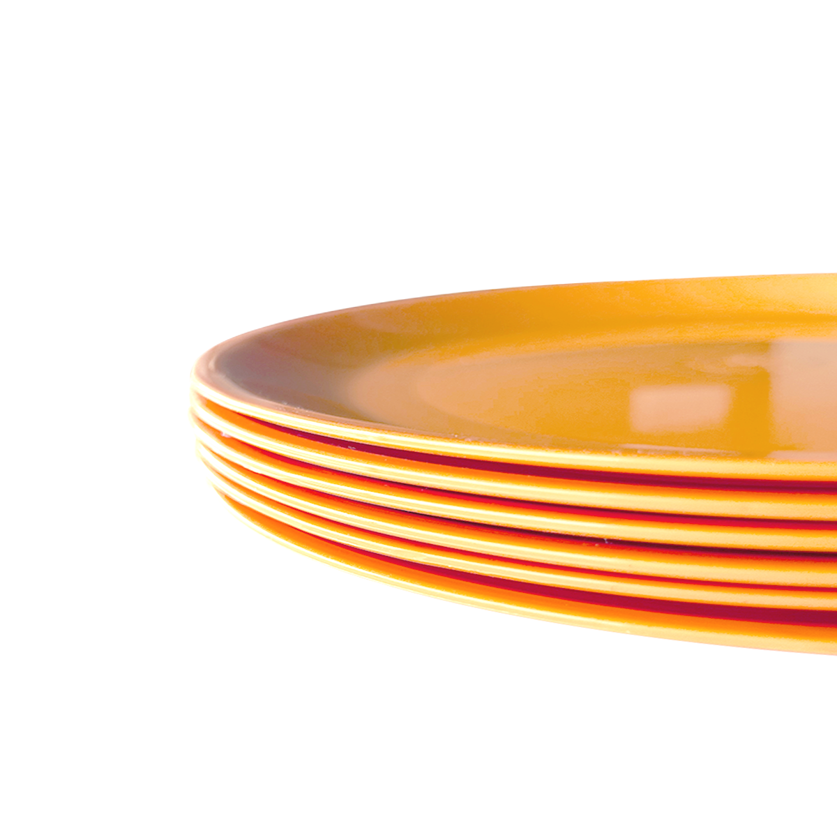 Plato De Policarbonato Amarillo 23.5 Cm