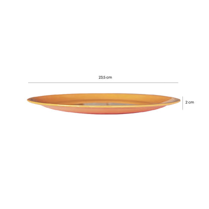Plato De Policarbonato Amarillo 23.5 Cm