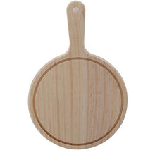 Plato Pizza Madera Con Mango 32.5Cm